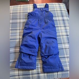 L.L. Bean Kids Bib Winter Snow Ski Pants Kids Toddler Blue Grow Cuffs 4T